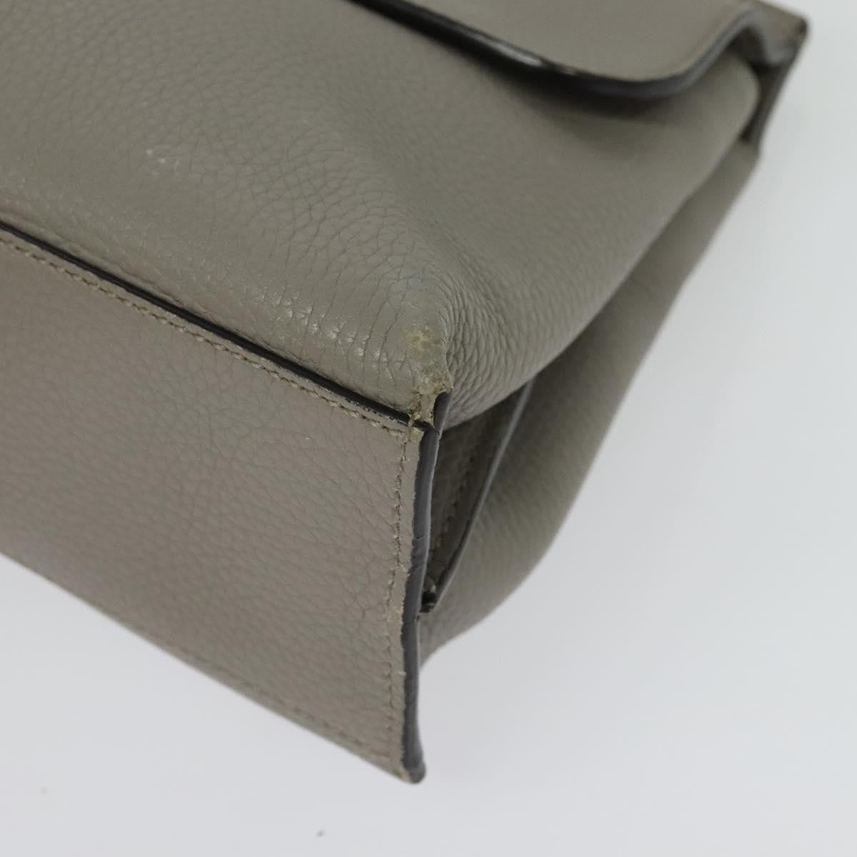 Gucci Bamboo Daily Top Handle Bag Leather Gray Leather Bag ( )