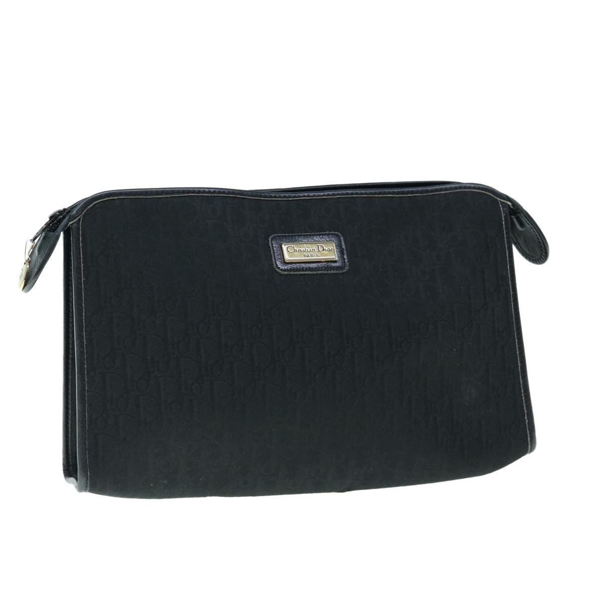 Christian Dior   Trotter Pouch Diorissimo Canvas Black Canvas Clutche & Pouche Bag ()