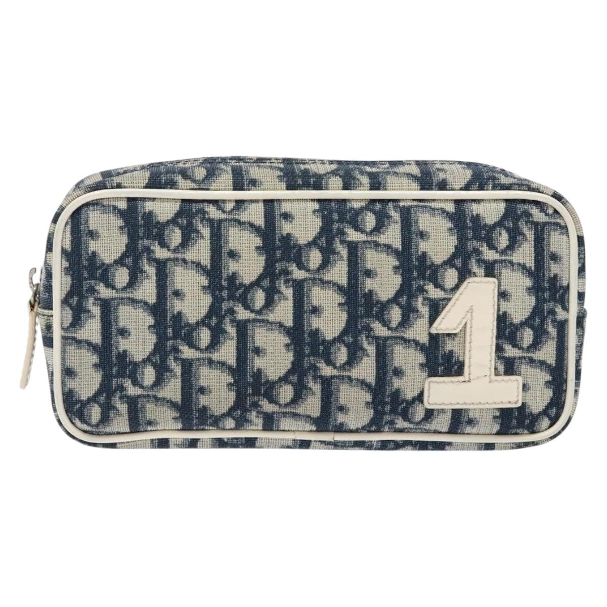 Christian Dior   Trotter Pouch Diorissimo Canvas Navy Canvas Clutche & Pouche Bag ()