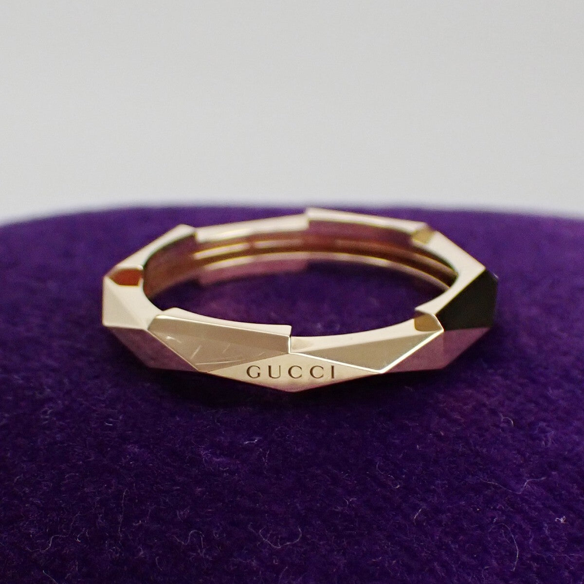 Gucci Link To Love Studded Ring 18K Yellow Gold Gold Yellow_Gold Jewelry ( )