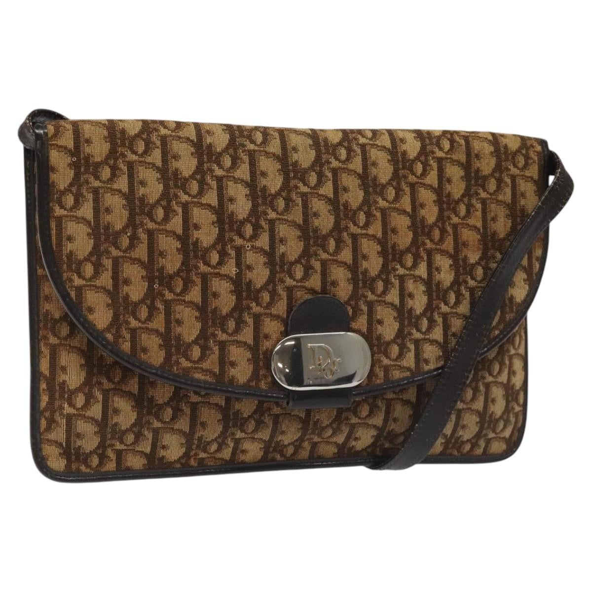 Christian Dior   Trotter Shoulder Bag Canvas Brown Canvas Bag ()