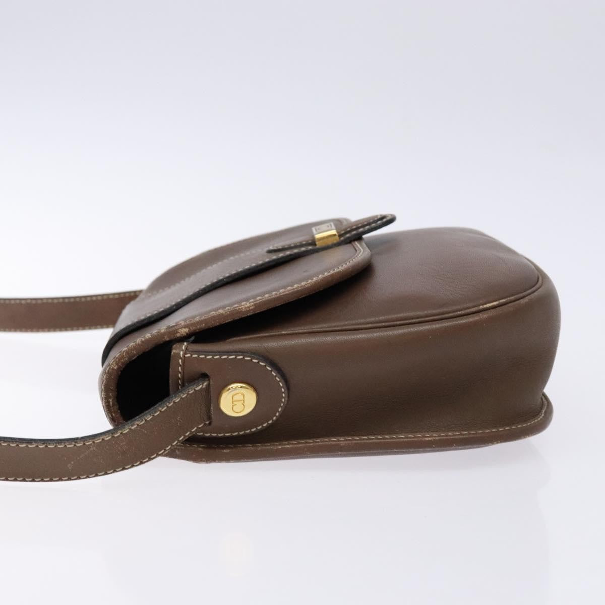 Christian Dior   Cd Flap Shoulder Bag Leather Brown Leather Shoulder Bag Bag ()