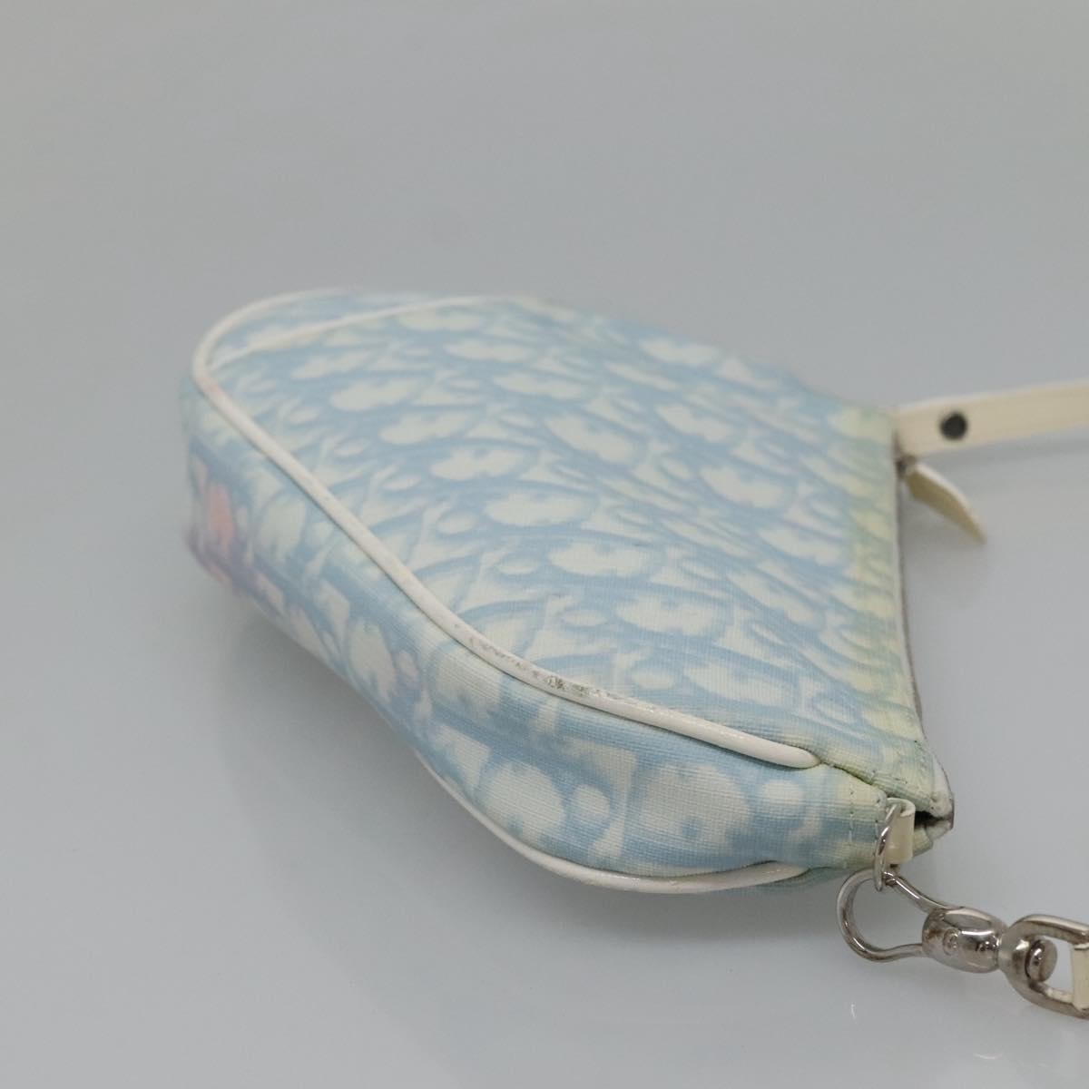 Christian Dior   Saddle Bag Diorissimo Canvas Blue Canvas Bag ()
