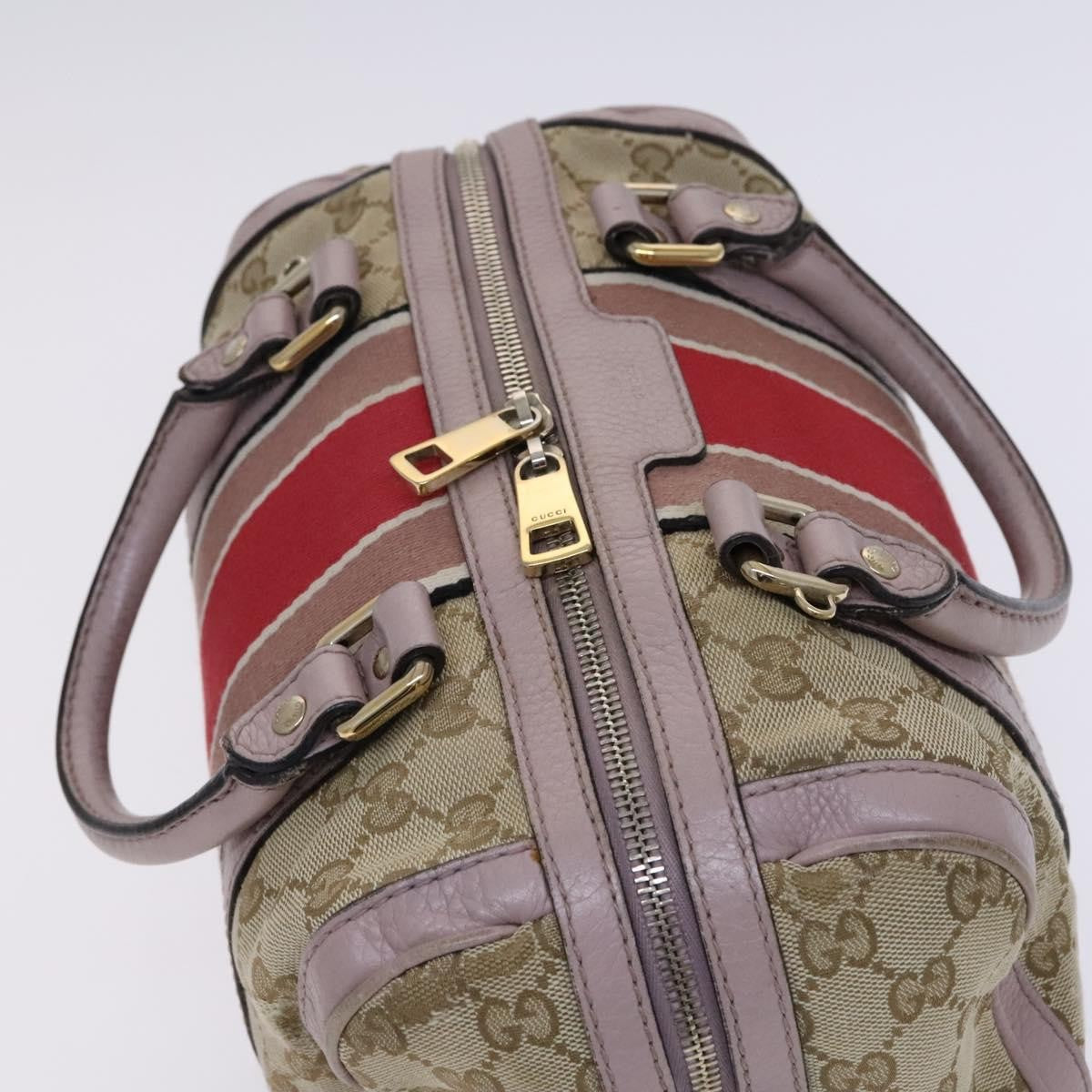 Gucci   Web Boston Bag Gg Canvas Beige Canvas Bag ( )