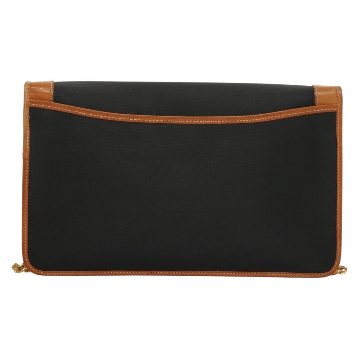 Christian Dior   Cd Chain Flap Shoulder Bag Canvas Black Pvc Shoulder Bag Bag ()