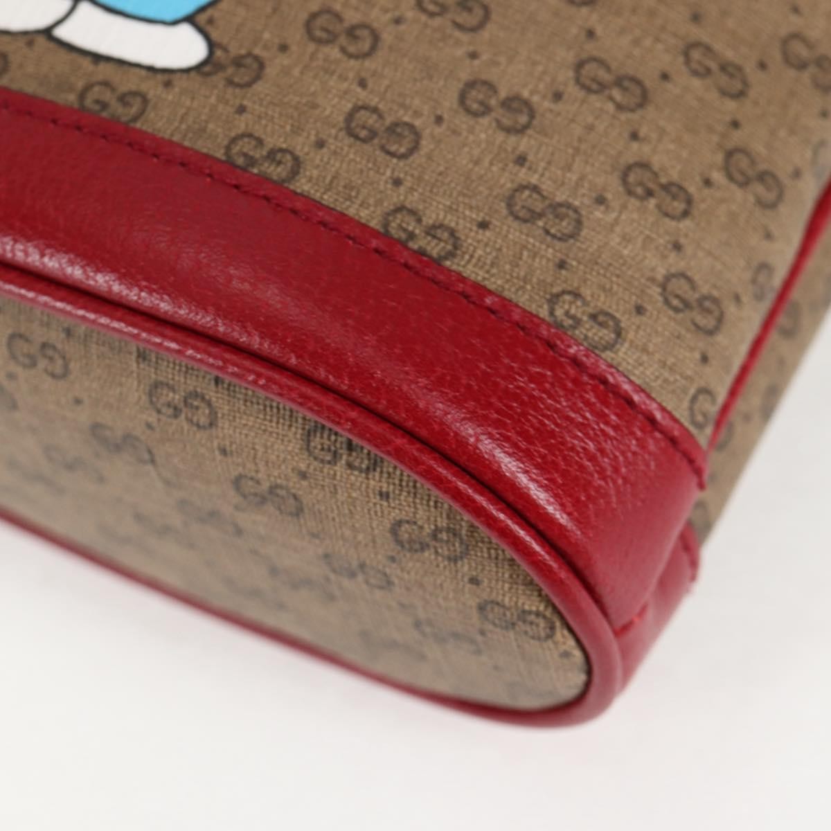 Gucci Doraemon Bucket Bag Printed Mini Gg Coated Canvas Beige Pvc Bag ( )