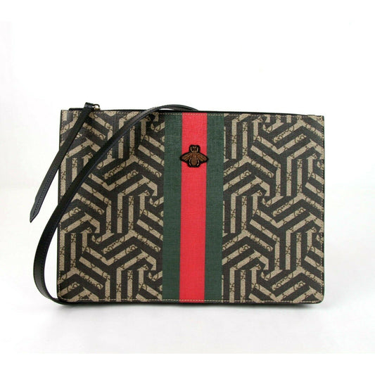 Gucci Leather Canvas Shoulder Bag