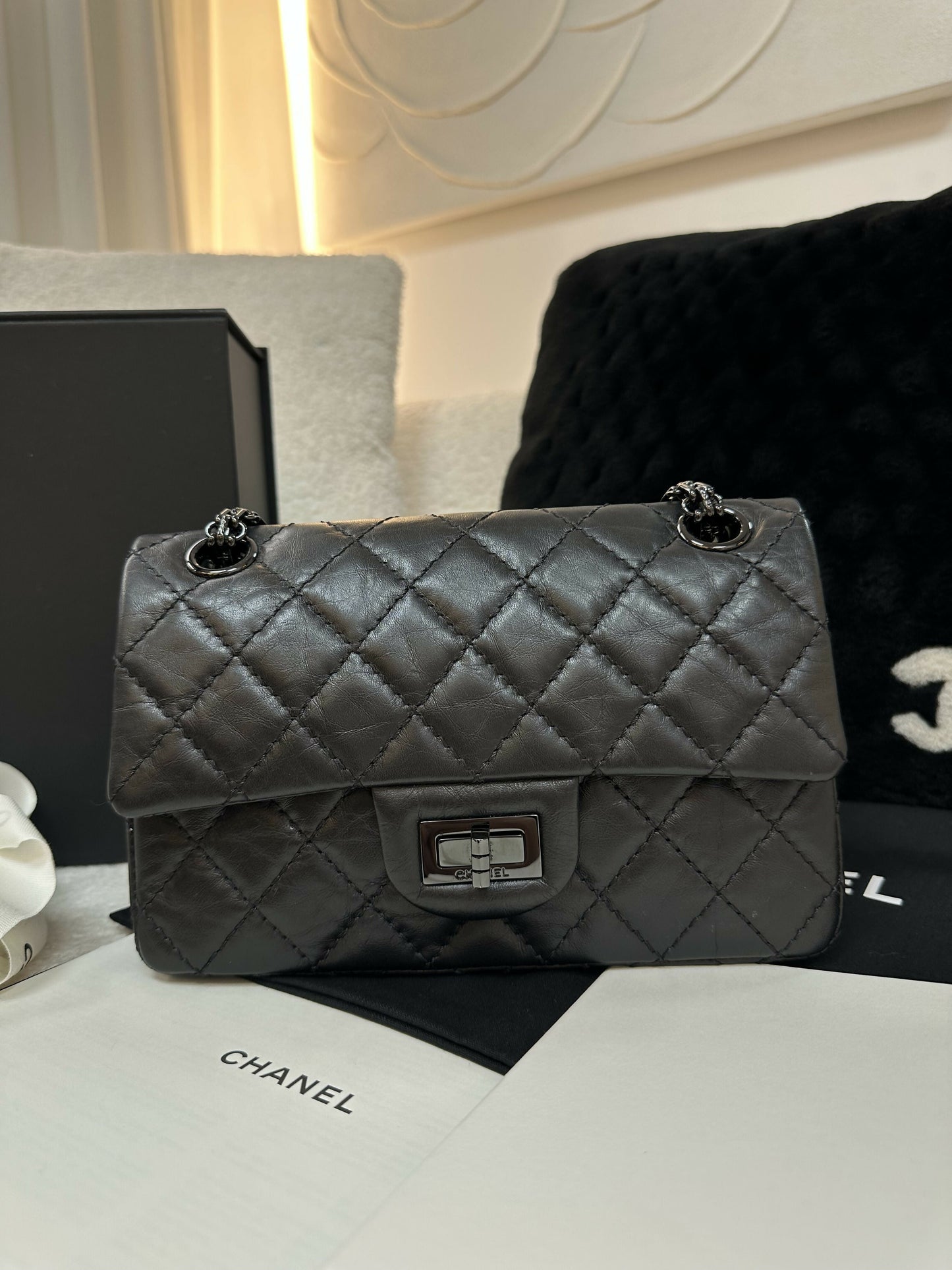Chanel (21)2.55 Mini So Black Bag