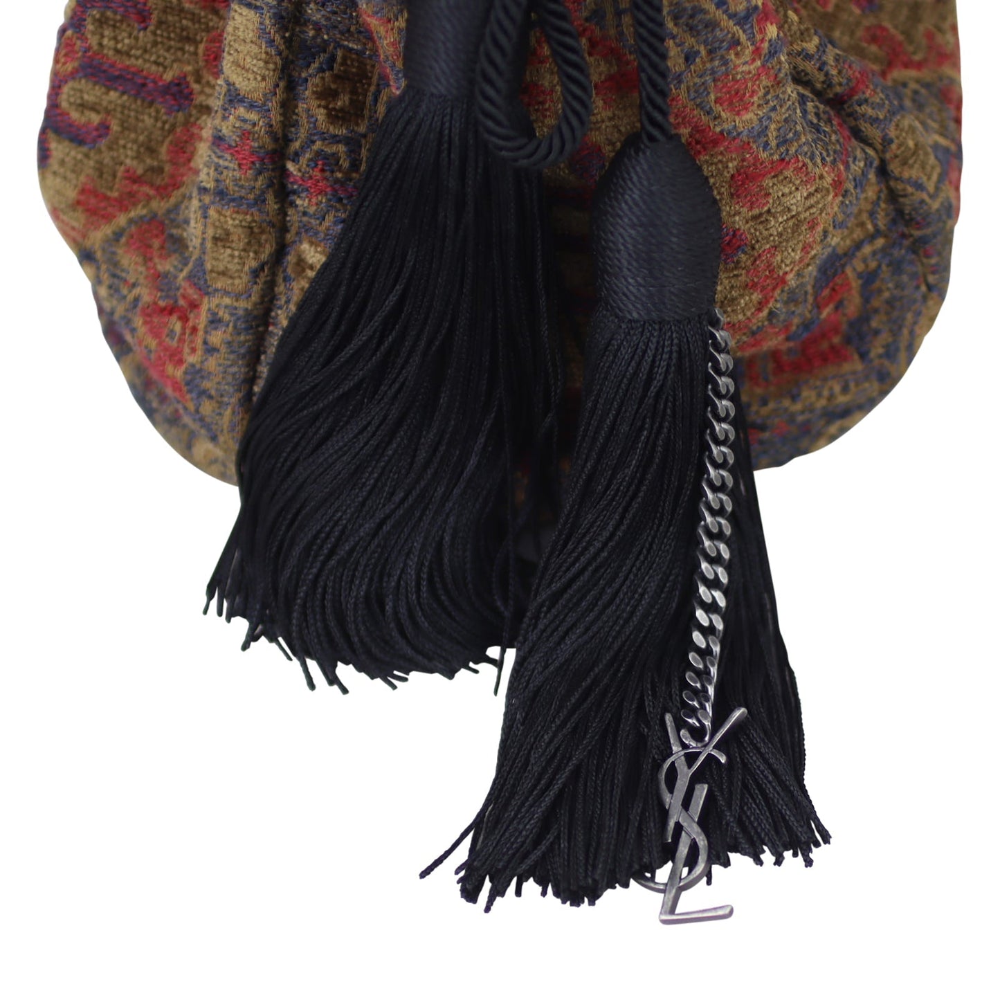 Saint Laurent Anja Tapestry Small Bucket Bag
