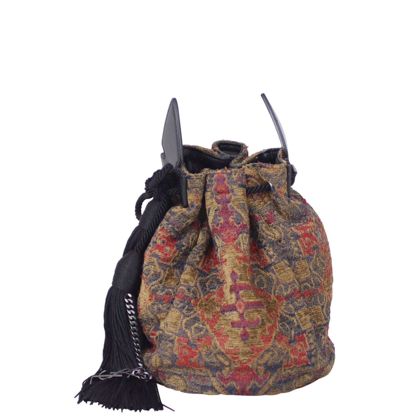 Saint Laurent Anja Tapestry Small Bucket Bag