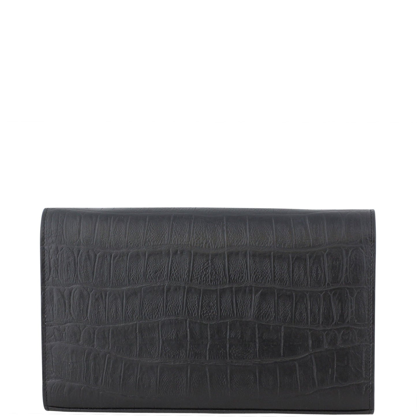 Saint Laurent Crocodile Embossed Chain Wallet