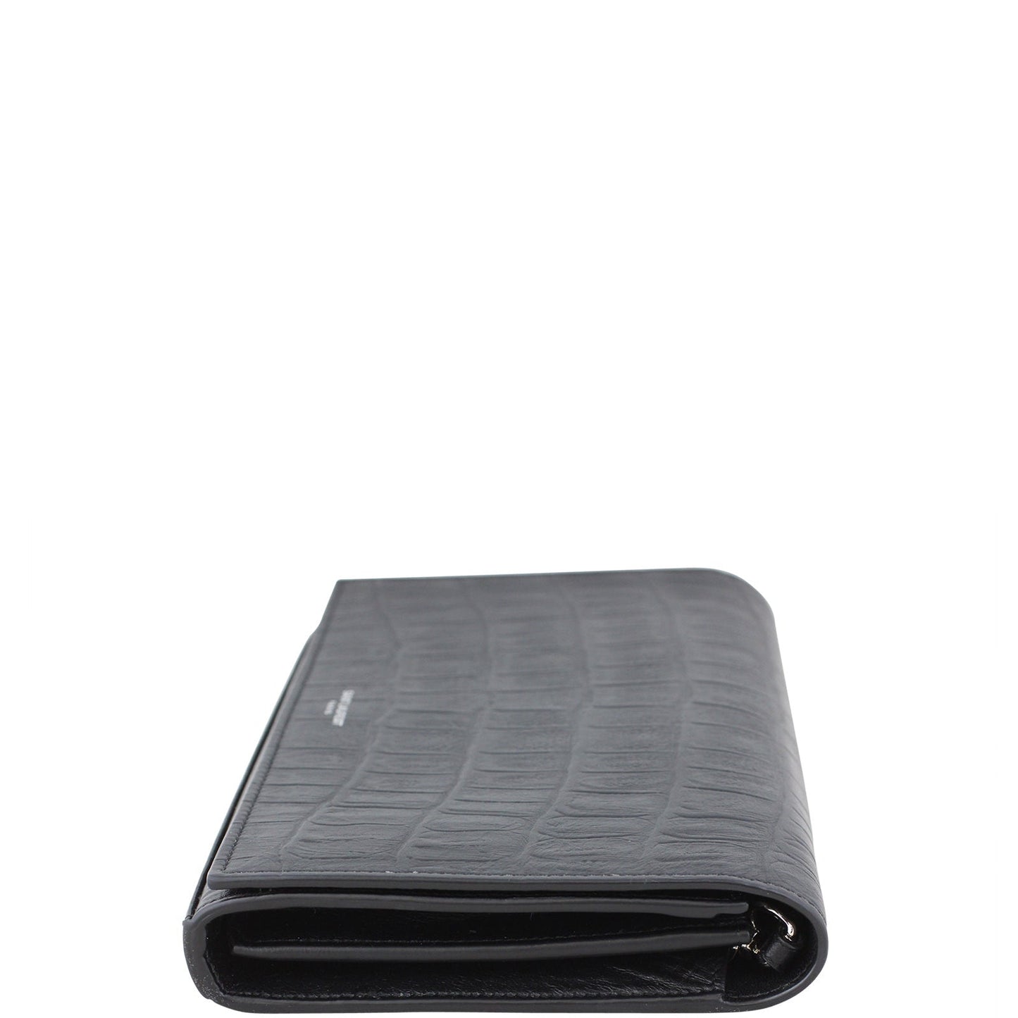 Saint Laurent Crocodile Embossed Chain Wallet