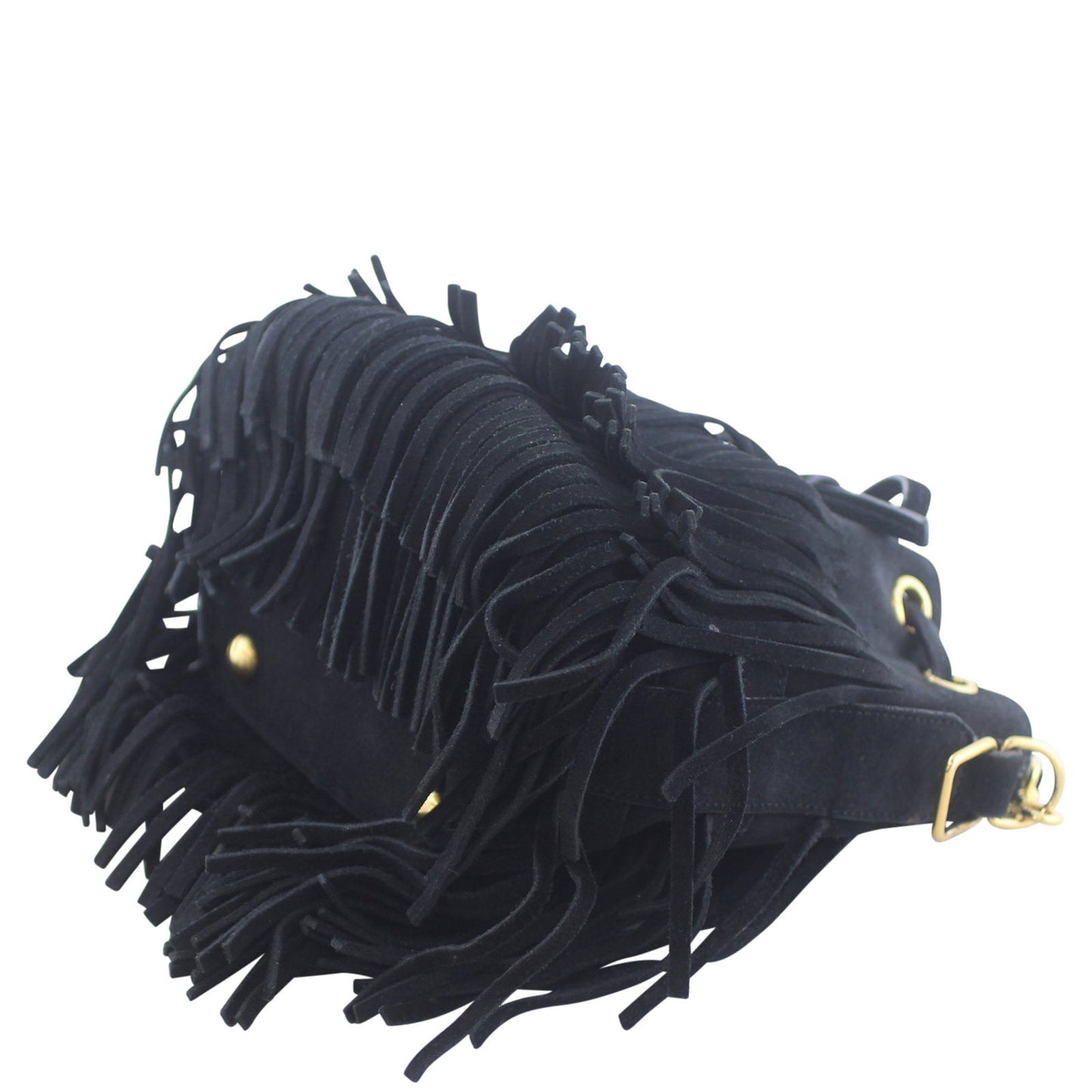 Saint Laurent Emmanuelle Fringe Bucket Bag
