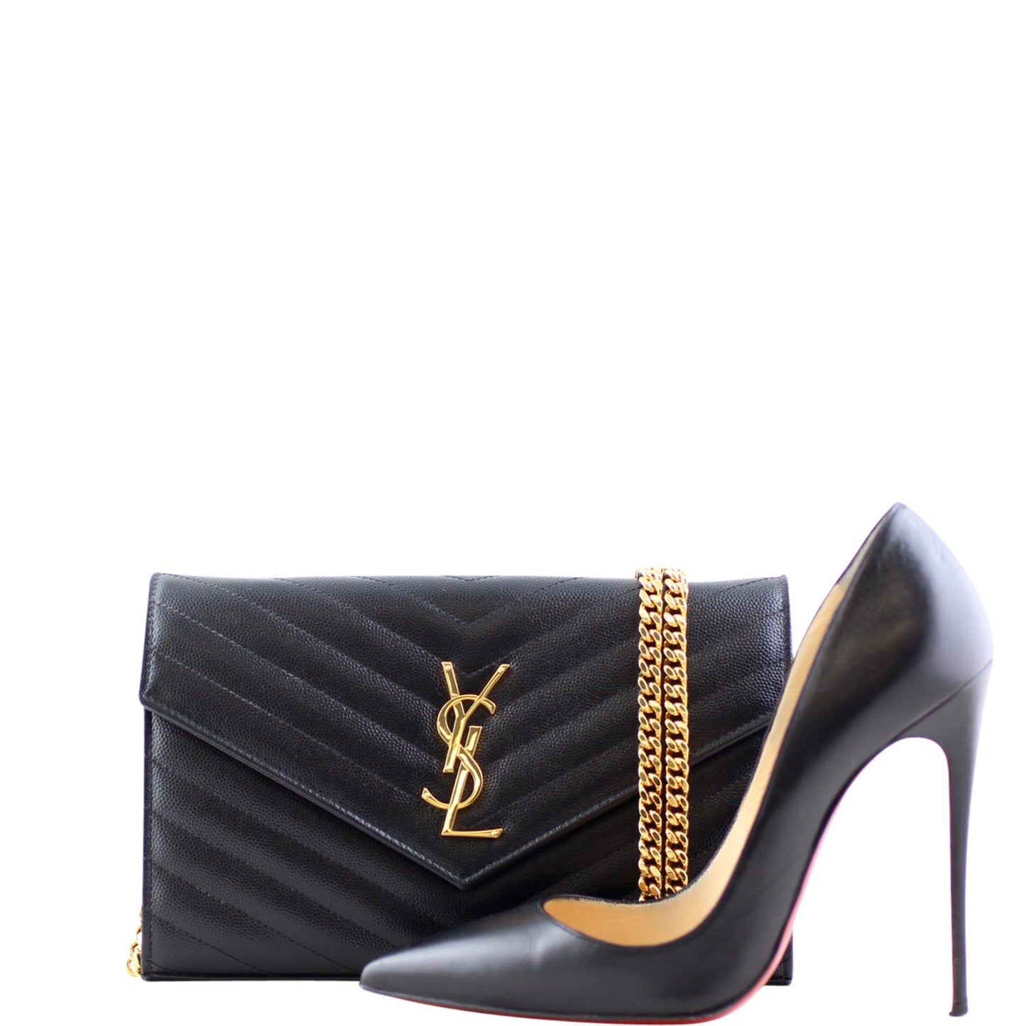 Saint Laurent Monogram Wallet on Chain