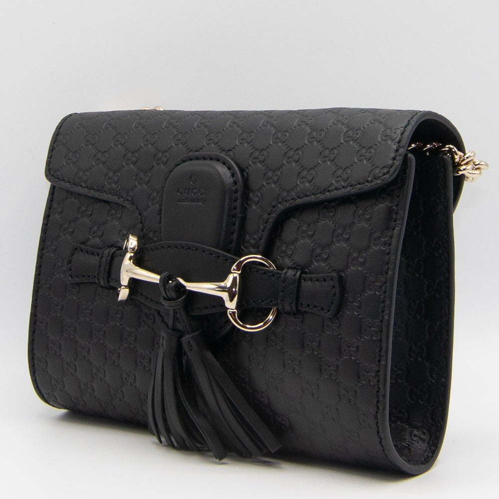 Gucci Guccissima Leather Canvas Shoulder Bag