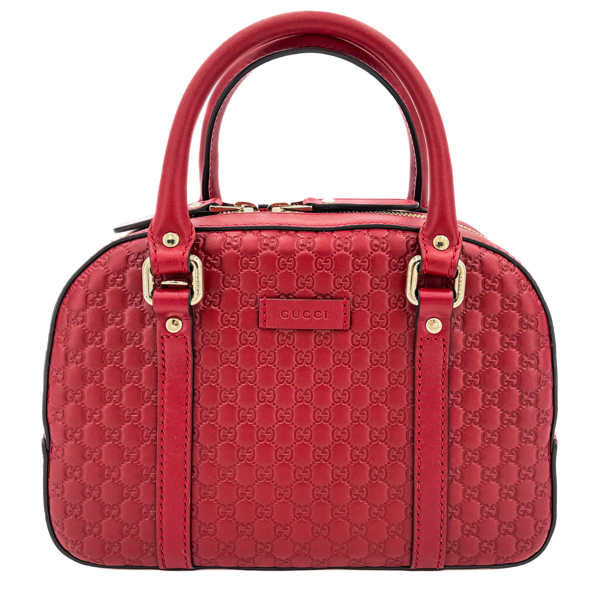 Gucci Guccissima Red Leather Handbag Style 1