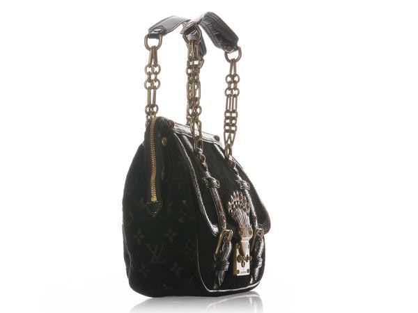 Louis Vuitton Black Velour Gracie GM