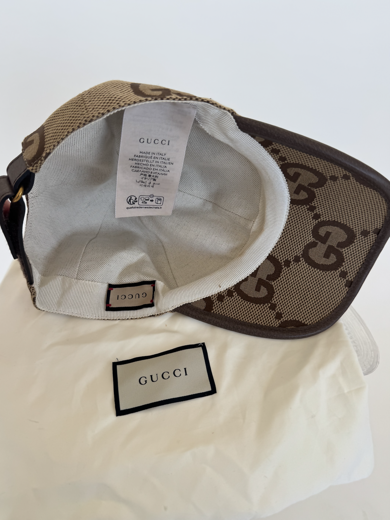 Jumbo GG Gucci canvas baseball hat