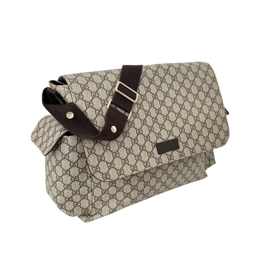 Gucci Nylon Leather Canvas Shoulder Bag