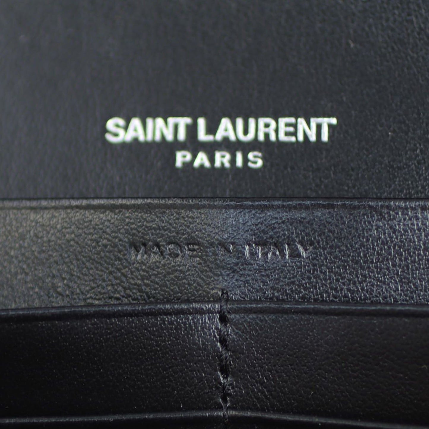 Saint Laurent Microstud and Rivet Kate Chain Wallet
