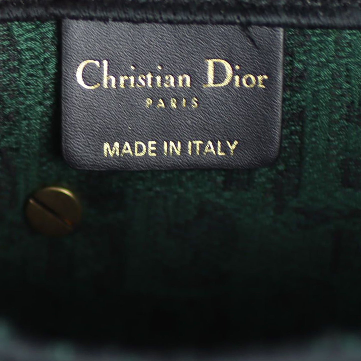 Dior Oblique Embroidery Saddle Bag with Tartan Studded Shoulder Strap