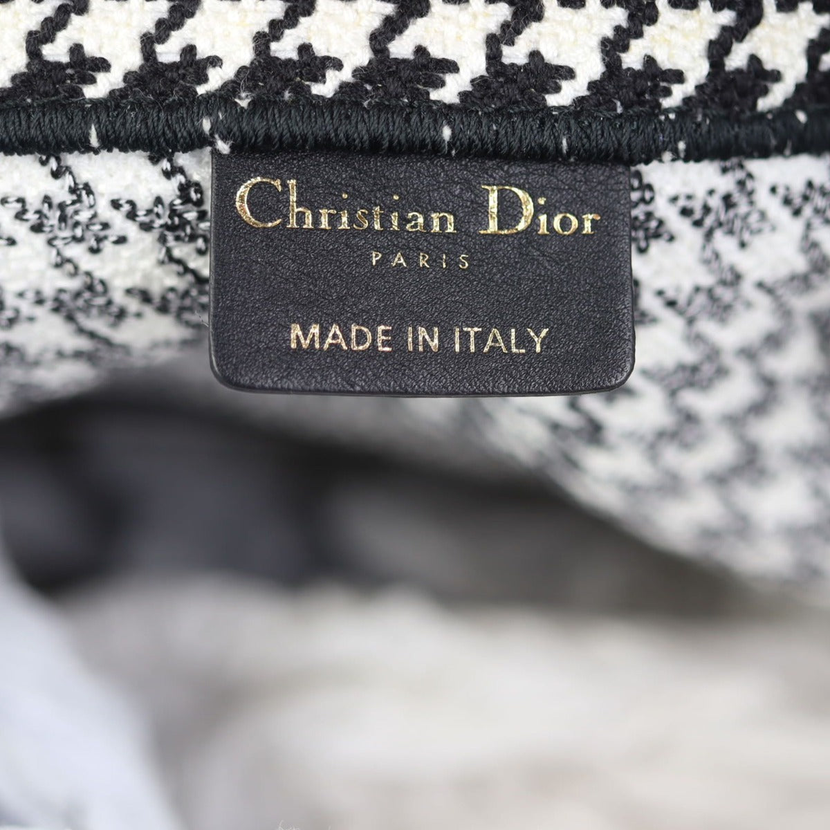 Dior Houndstooth Book Tote