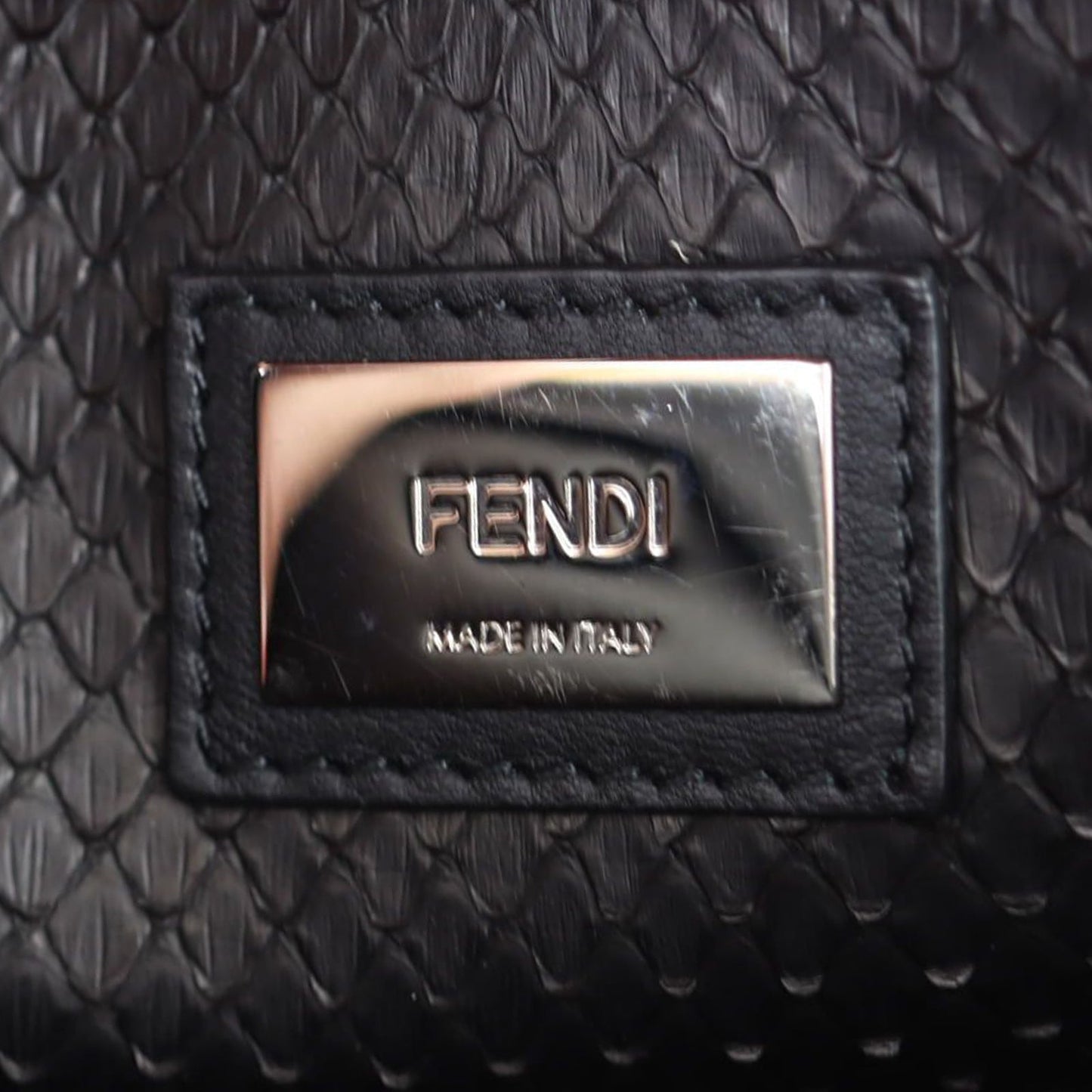 Fendi Peekaboo Large Monster Python-Trim