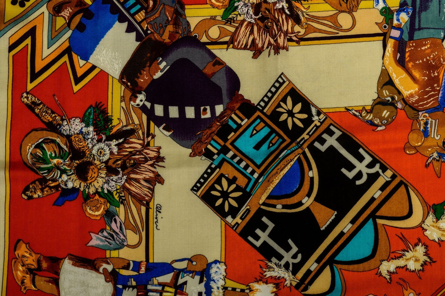 Hermes Cashmere-Blend Kachinas Shawl