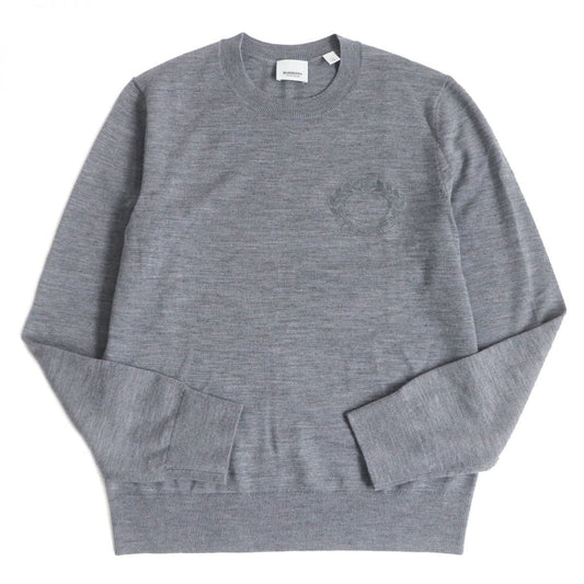 BURBERRY knit Main: 100% wool, some parts: 3% nylon gray mens XS