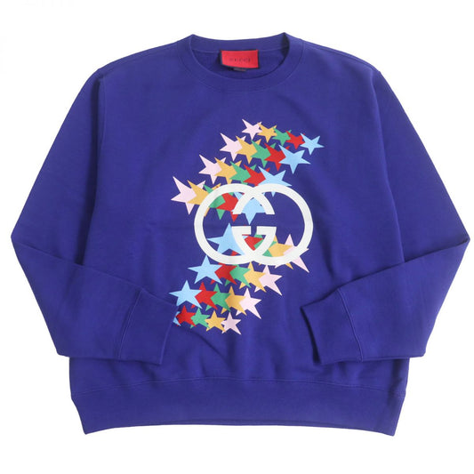 GUCCI sweat Main: 100% cotton blue mens XS