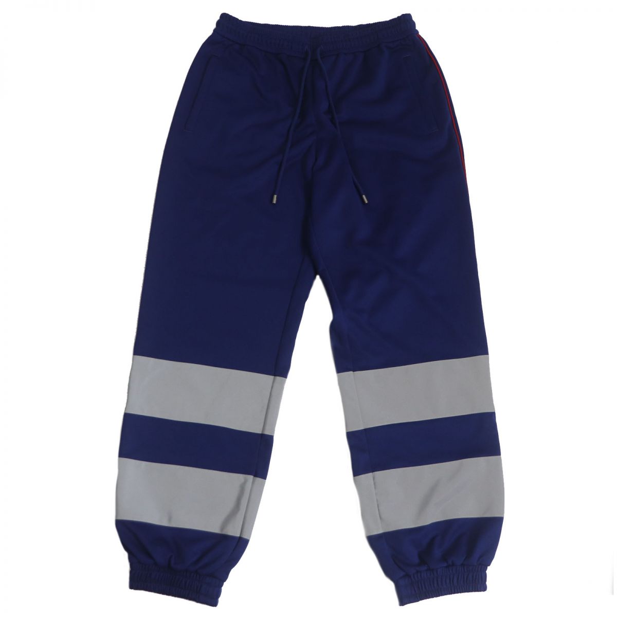 GUCCI Pants Main: 55% polyester, Main: 45% cotton, Part: 80% nylon, Part: 20% polyurethane, Part: 100% polyester blue mens M