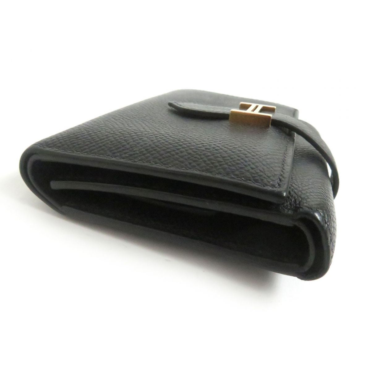 HERMES Tri-fold wallet Main?FEpsom black mens Used