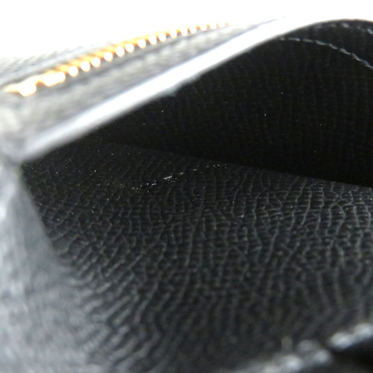 HERMES Tri-fold wallet Main?FEpsom black mens Used