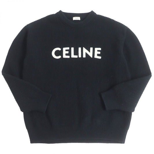 CELINE knit Main: 75% wool, Main: 25% angora black mens S