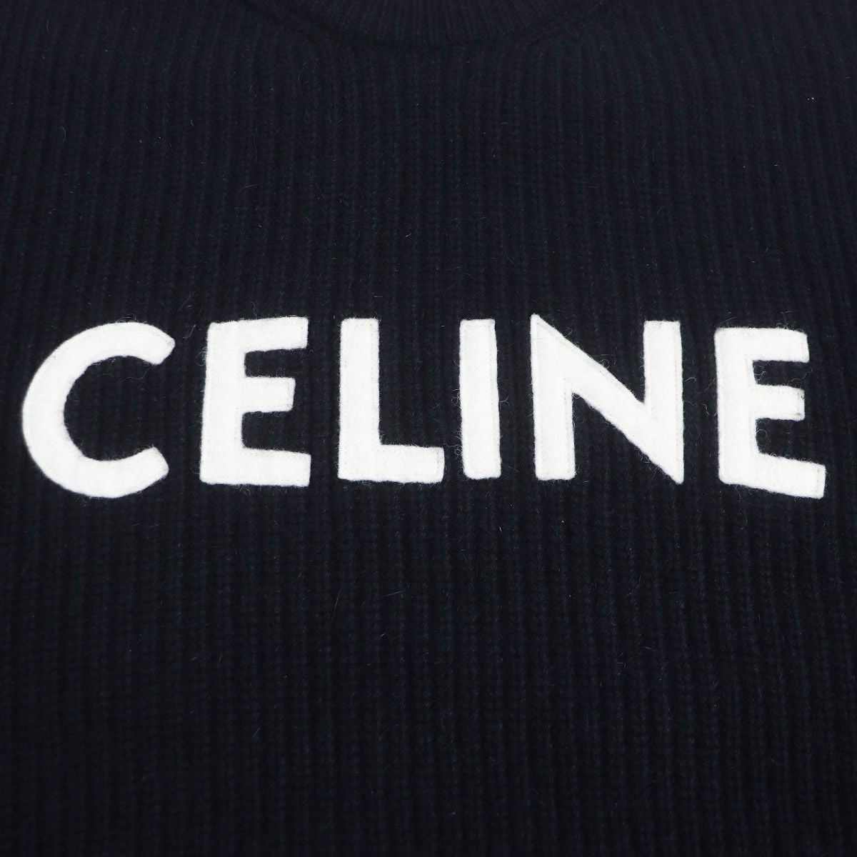 CELINE knit Main: 75% wool, Main: 25% angora black mens S