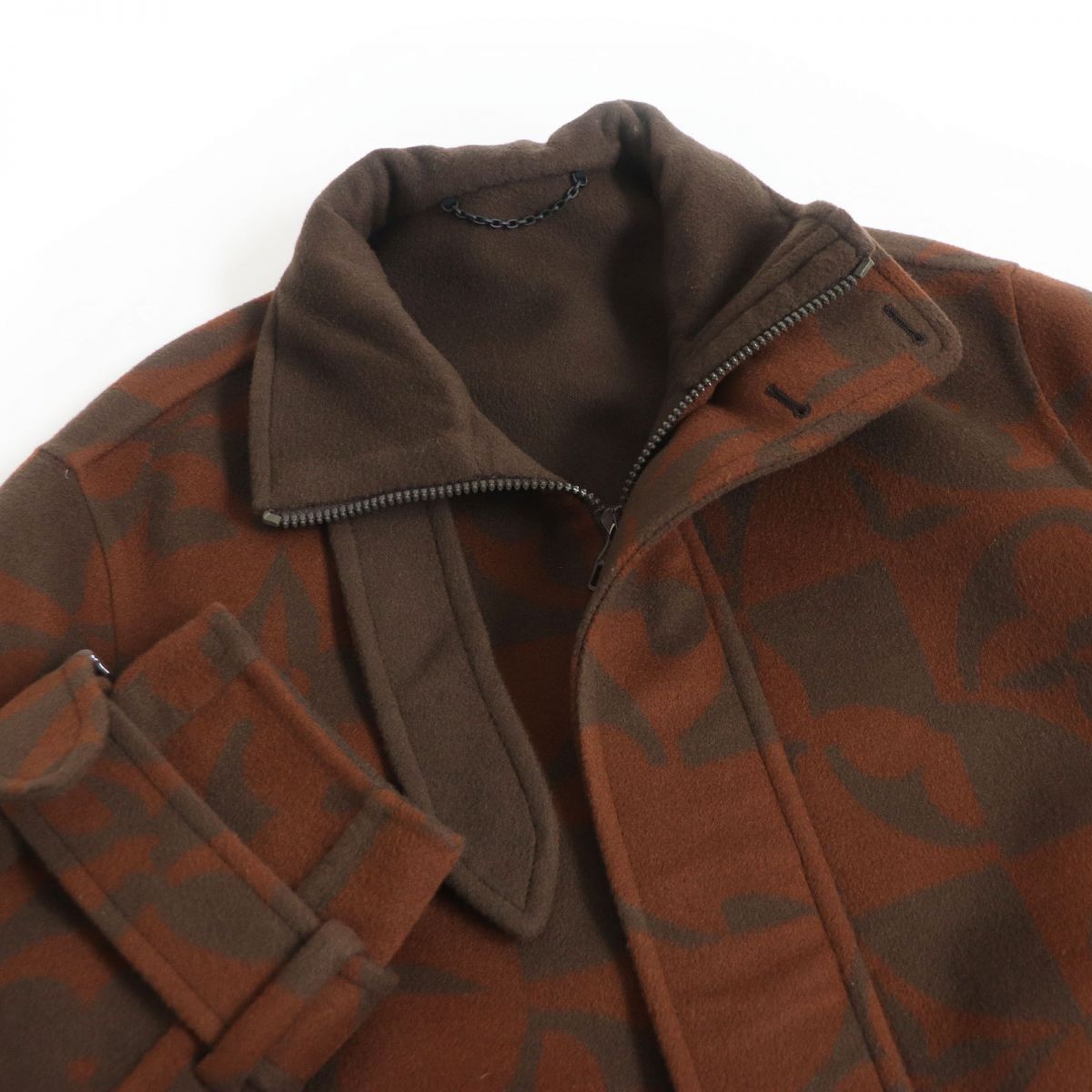 LOUIS VUITTON Blouson Outer: 99% wool, Outer: 1% silk, Lining: 100% cupra Brown mens 44