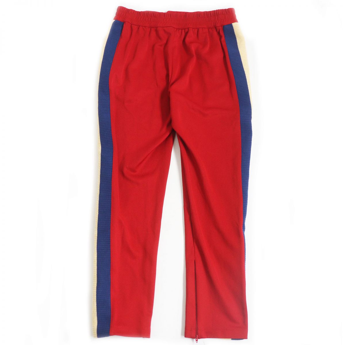 GUCCI Pants Outer: 55% polyester, Outer: 45% cotton, Part: 94% wool, Part: 5% nylon, Part: 1% polyurethane, Applique: 100% polyester Red mens M