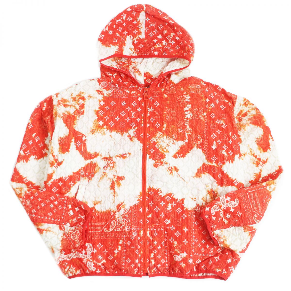 LOUIS VUITTON Hoodie Outer: 100% nylon, Lining: 100% polyester Orange type mens 46