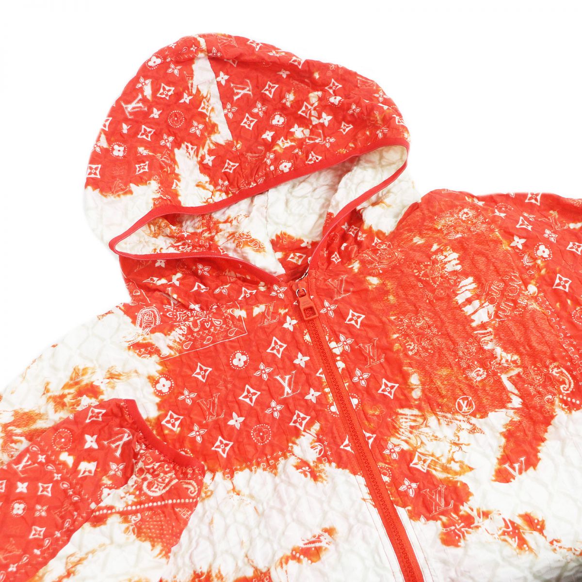 LOUIS VUITTON Hoodie Outer: 100% nylon, Lining: 100% polyester Orange type mens 46