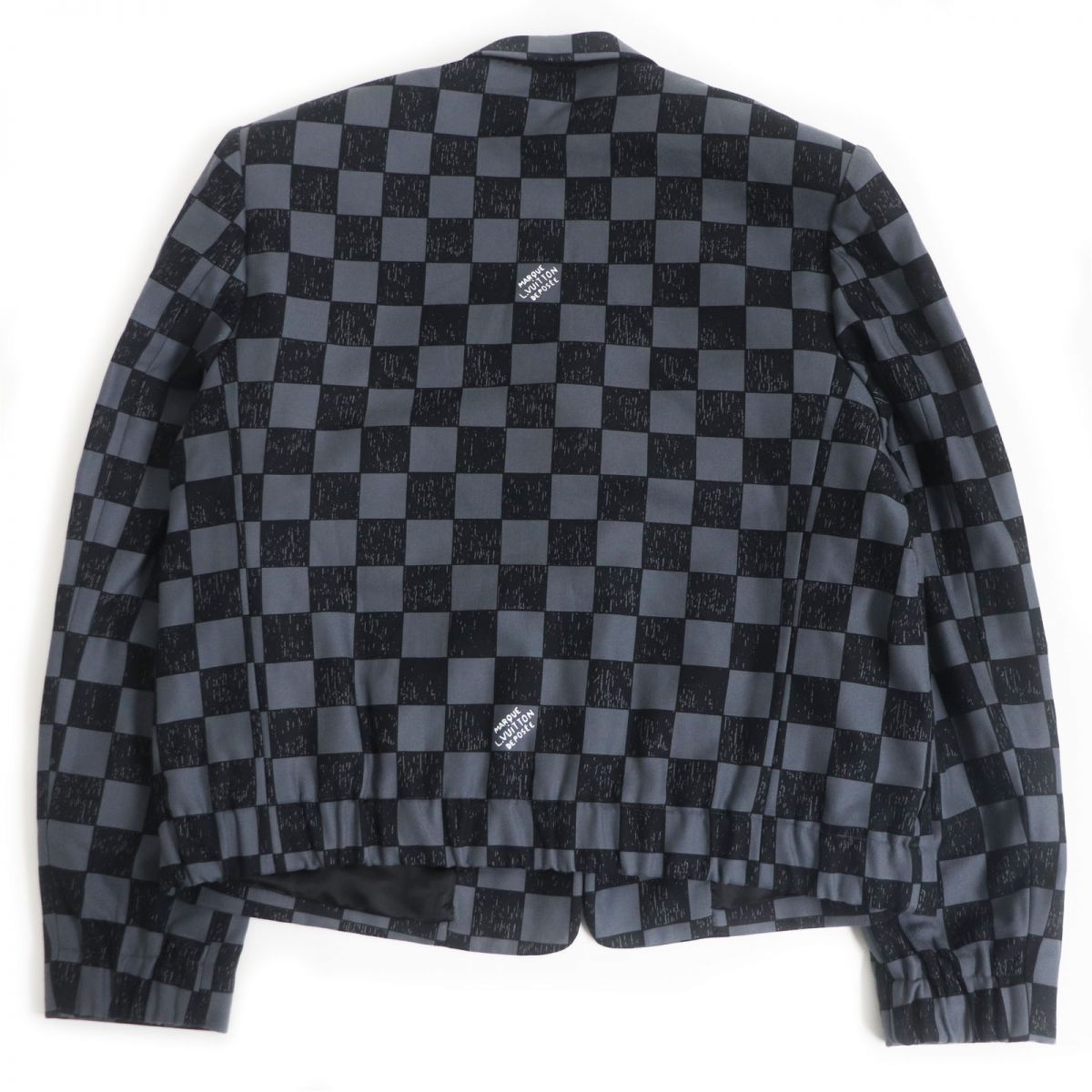 LOUIS VUITTON Blouson Outer: 99% cotton, Outer: 1% nylon, Lining: 77% cupra, Lining: 23% cotton Gray x black mens 46