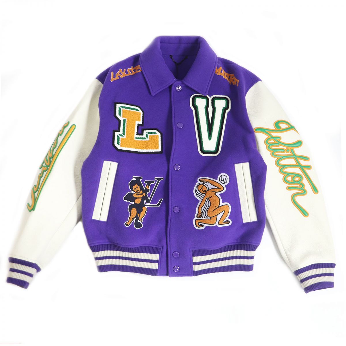 LOUIS VUITTON Stajan Outer: 100% wool, Lining: 66% cupra, Lining: 34% cotton, Part: cowhide, Part: 50% polyester purple mens 48