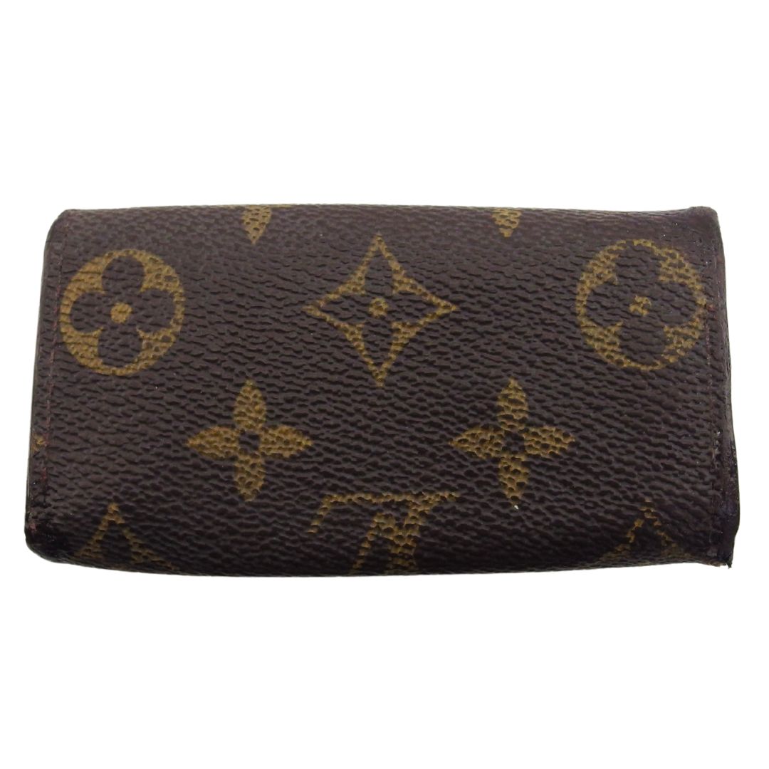 LOUIS VUITTON Key case Key holder Brown x beige x gold Multicles4