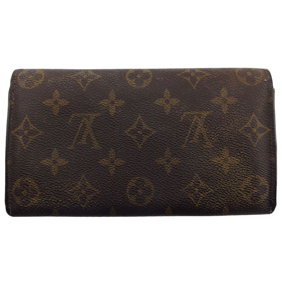 LOUIS VUITTON Long Wallet Purse M61725 Brown beige Pochette Porto MonÃ©credi
