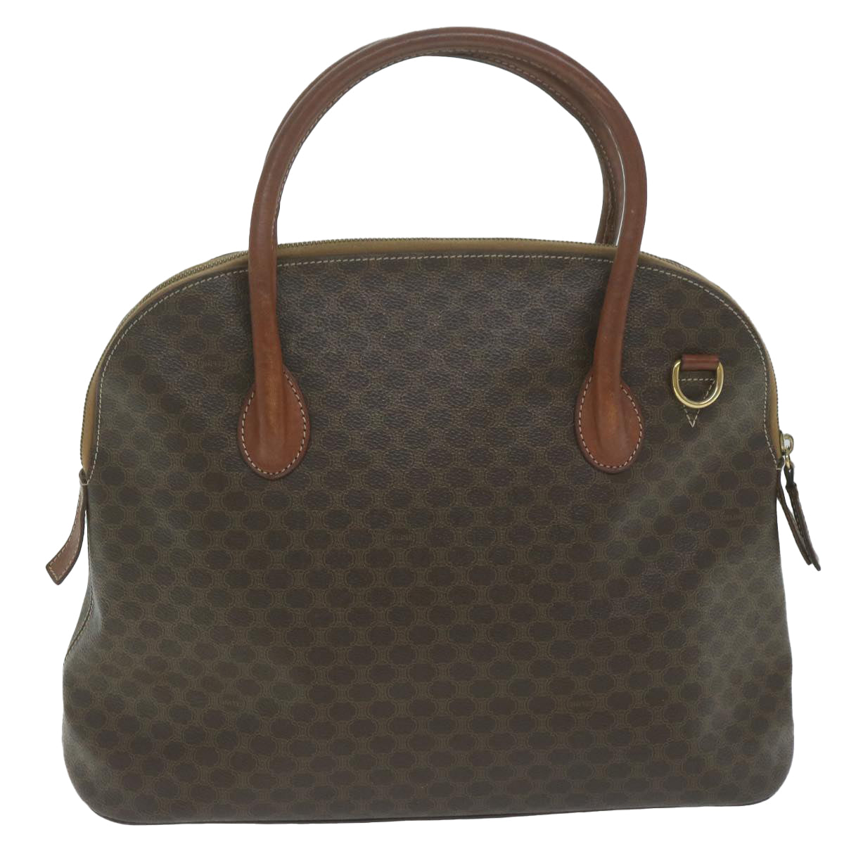 Luxury CELINE Macadam Canvas Tote Bag PVC Leather 2way Brown  tb1019