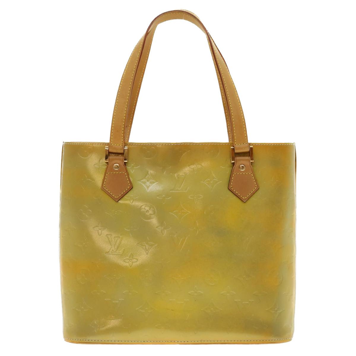 LOUIS VUITTON Monogram Vernis Houston Hand Bag Gris M91053 LV tb601
