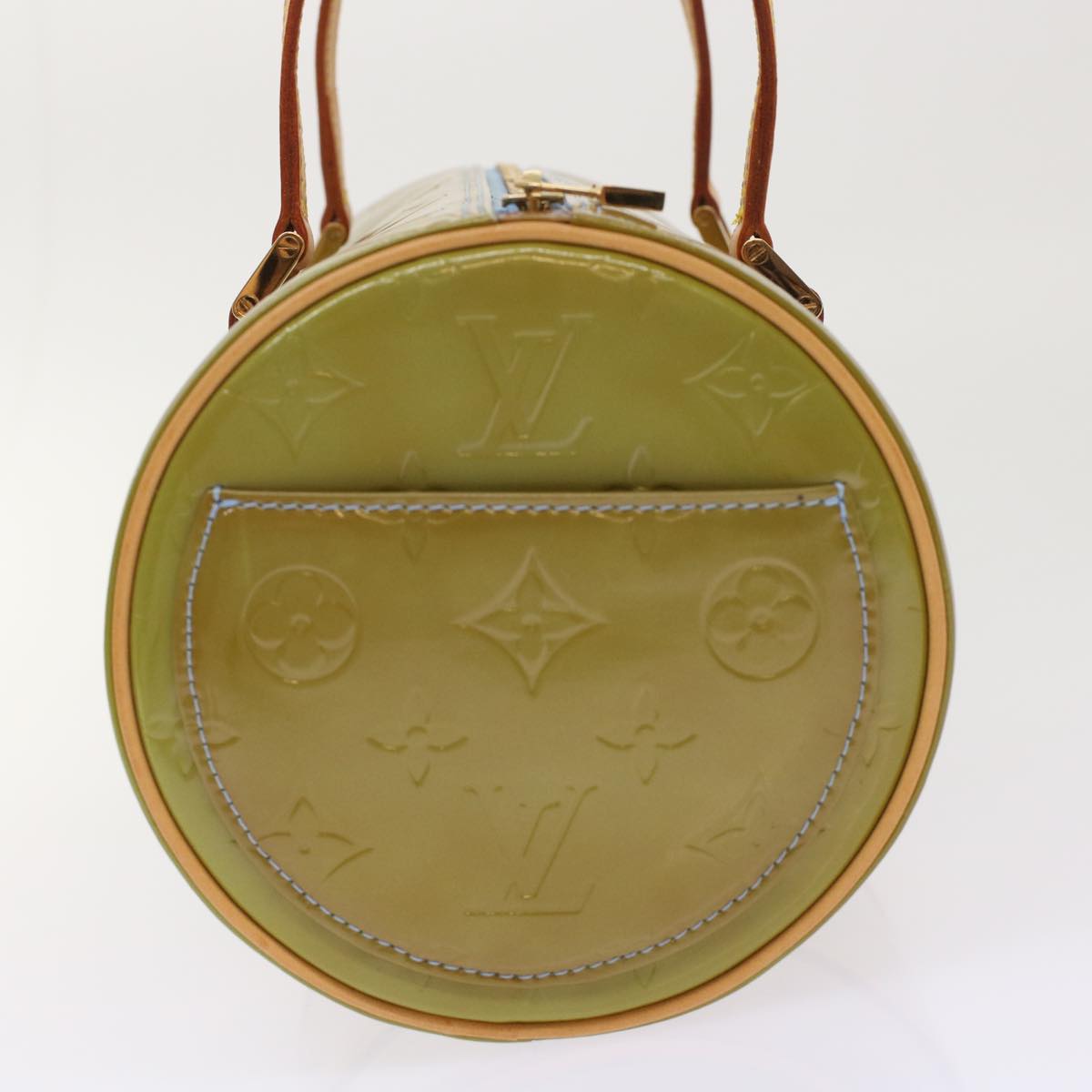 LOUIS VUITTON Monogram Vernis Bedford Hand Bag Baby Blue M91007 LV th3831