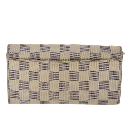 LOUIS VUITTON Damier Azur Portefeuille Sarah Long Wallet N63208 LV  th3846