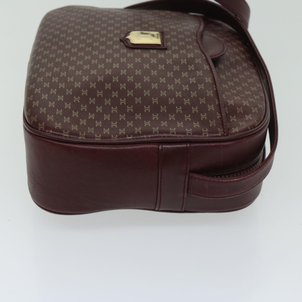 Luxury CELINE Shoulder Bag Leather Bordeaux  th4687