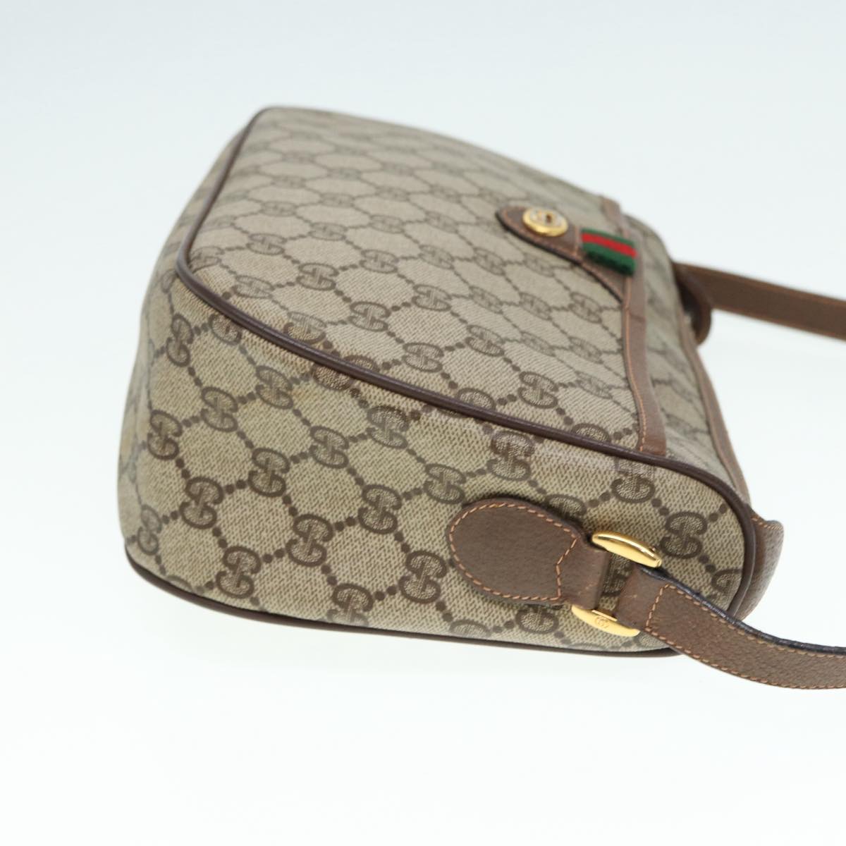 Gucci Leather Canvas Shoulder Bag