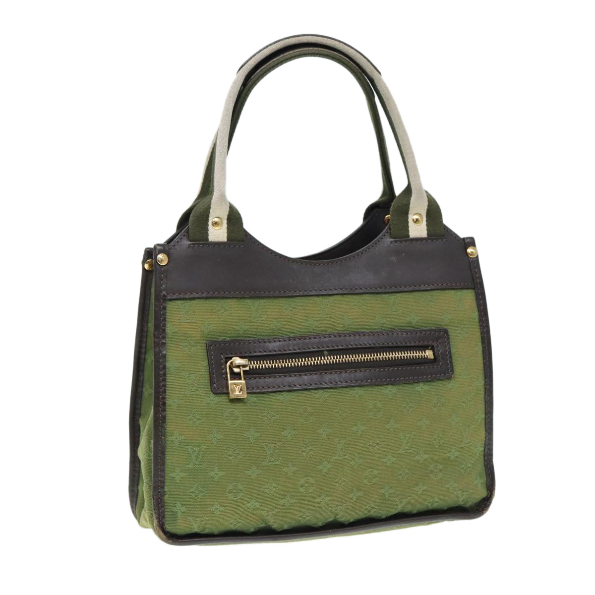 LOUIS VUITTON Monogram Mini Sac Catline Hand Bag TST Khaki M92327 LV Auth th5235